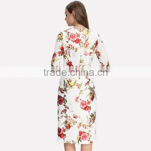 2017 New Digital Print Design Ladies Fashion Dress With Pictures thumbnail-5