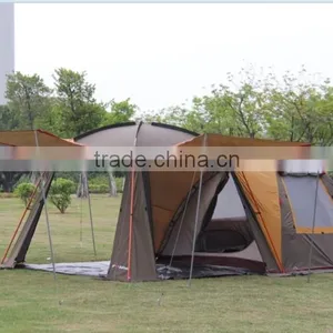 T22 Double Big Camping Tent 2 Room Family Tent 3-4 People thumbnail-2