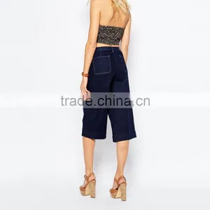 Fashion Fancy High Waist Jeans Shorts Women 2016 Wide-legged Denim thumbnail-4