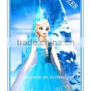 Wholesale Handmade Birthday Girls Frozen Tutu Dress Fabric fo thumbnail-3