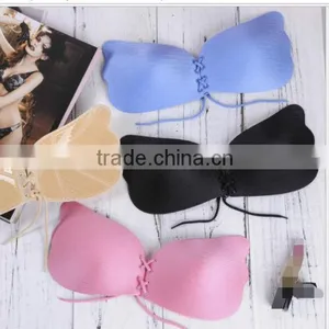 Self-Adhesive Half Cup Bra Strapless Push up Silicone Bra thumbnail-2