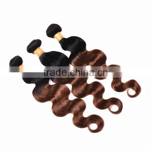 Black Rose Indian Human Hair Weaves Wavy 1B/30# Body Wave Indian Ombre Hair Extension thumbnail-1