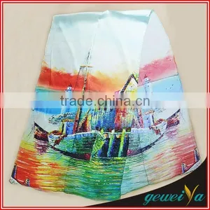 No MOQ Custom Digital Printed Silk Scarf thumbnail-1