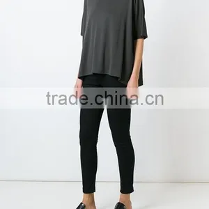 Custom Women Short Sleeve O Neck Oversized T-Shirts for Printing,Oem Summer Clothes Black Loose T-Shirts for Women thumbnail-3