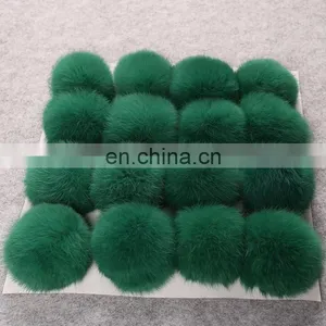 Custom Color Rabbit Fur Pompom Fashion Fur Accessory Rabbit Fur Ball thumbnail-2