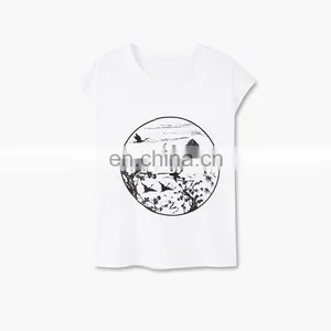 Latest Fashion Clothes Designing Wholesale New Pattern White t Shirts thumbnail-3