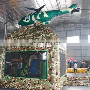 Water Slides With Bouncer Camouflage Inflatable Games Outdoor Games thumbnail-4