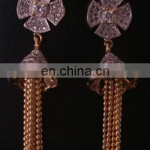 Cz Earrings Manufacturer , Cz Jewellery, Cubic Zircon Ear Jewelry Custom Design Making thumbnail-1