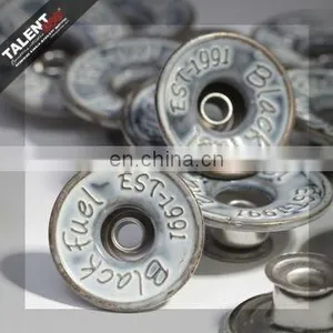 Custom Private Design Brand Name Jeans Metal Button thumbnail-6