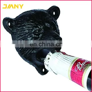 Custom Cast Iron Wall Mount Grizzly Bear Beer/Soda Bottle Opener thumbnail-1