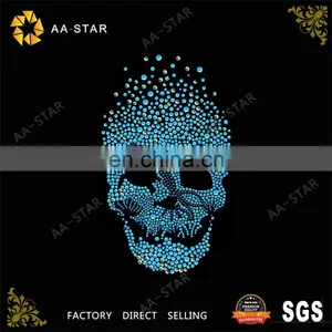 Spiral Pattern and Colorful Skull Kids Hot Fix Motif Design thumbnail-1