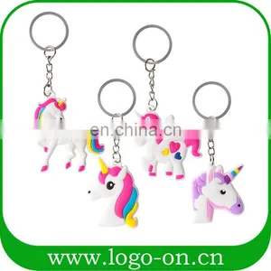 Newest Soft PVC Rubber Unicorn Keychain thumbnail-1