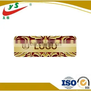 Engraved Handbag Animal Shape Gold Logo Metal Plate thumbnail-2