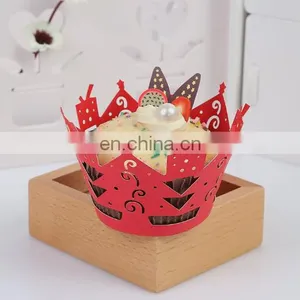 Christmas Decoration Laser Cut Paper Cup Cake Wrappers thumbnail-5