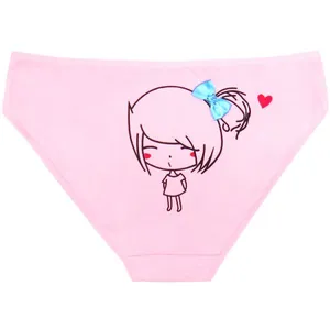 Yun Meng Ni Sexy Underwear Back Cute Young Girl Printed Briefs Soft Cotton Women Panties thumbnail-3