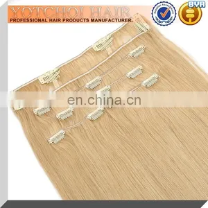 100% Real Human Hair Remy Hair Extensions Clip In Extensions(18inch,70g,#60 Platinum Blonde) thumbnail-4