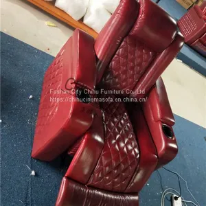 Luxury Genuine Leather Electric Recliner Home Theater Sofa thumbnail-5