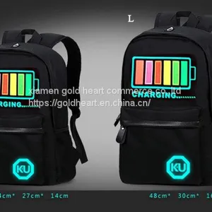 Intelligent Voice Control Dazzle Color Flashing Lights School Students Led Backpack Bag for Men and Women thumbnail-3