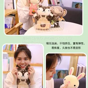 Customized Mouth Can Open Hand Puppet Plush Toy Dinosaur for Child Kindergarten Performance thumbnail-5