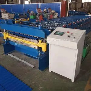 Argentina Corrugated Trapezoidal Two Profile Roof Tile Roll Forming Machine thumbnail-2