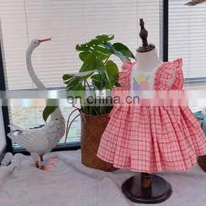 Spanish Lolita Girl Princess Dress Sleeveless Print Plaid Cute Dress For Girls Birthday Party Easter Dress Vestidos thumbnail-2