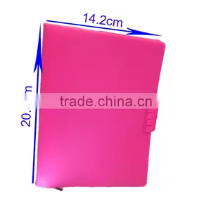 Pink Flat Diaries Logo Design Office & School Supplies Silicone Rubber Exercise Book Whloesale thumbnail-6