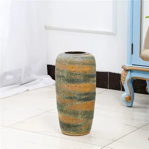 High Temperature Fambe Classical Style Jingdezhen Ceramic Flower Vase For Living Room Decor thumbnail-2