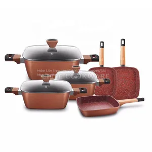 Home Kitchen Non Stick Induction Aluminum Marble Coating Fry Pan Skillet Manufacturer Frying Pan Wholesales thumbnail-1