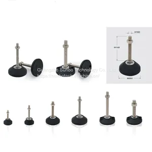 Nylon Base Anti-Vibration Fixed Foot Leveler Height Adjustable Leveling Foot thumbnail-1