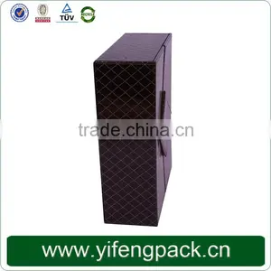 Wholesale Black PU Leather Wine Bottle Gift Box thumbnail-3
