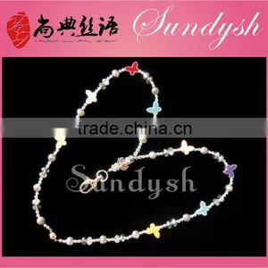 Top Seller Handmade Butterfly Charms Beaded Crystal Lanyard thumbnail-1