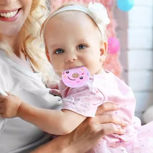 Silicone Smiley Teether Baby Teething Chews Donut Teether thumbnail-5