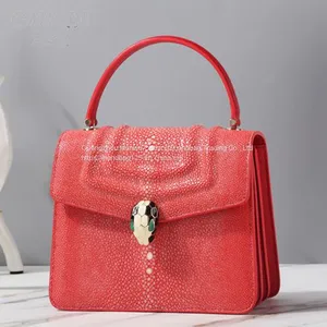 Pearl Fish Skin Women's Bag Leather Portable Organ Bag Women's 2022 New Trendy Luxury All-Match Shoulder Messenger Bag thumbnail-5