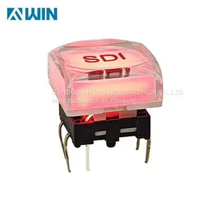 15mm Square Illuminated LED Broadcast-style Buttons thumbnail-1