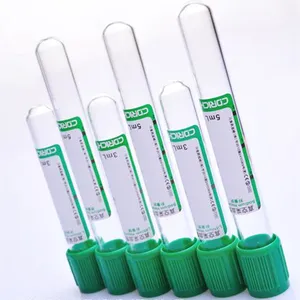 Heparin Plasma Tubes Evacuated Blood Collection Sodium Heparin/Lithium Heparin Tubes, Test Tube for Blood Sample Colletion (CE) thumbnail-1