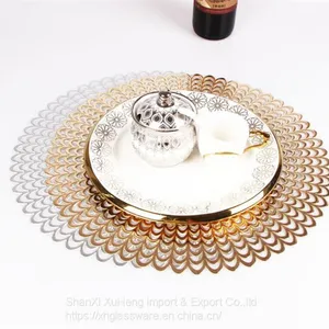 Hot-selling Luxury 38 cm Round Place Mats Embroidery Craftsmanship Fine Individual Table Mat thumbnail-2