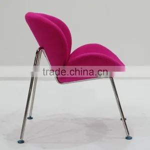 Replica Fiberglass/plywood Stainless Steel Frame Fabric Pierre Paulin Style Orange Slice Chair thumbnail-3