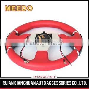 Universal Auto Accessories PVC Leather Sude Carbon 320mm 13inch OEM F1 Sports Racing Car Steering Wheels thumbnail-1
