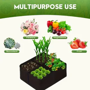 Square Grow Bags Anti Root Circling Fabric Planting Bags Bulk thumbnail-3