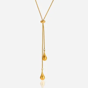 18K Gold Plated Thin Chain Necklace Set With Star Stud Earrings Dragonfly Charms thumbnail-1