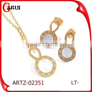 Best Quality Fashion Jewelry High Quality Jewelry Set With 18k Gold Color Plated thumbnail-1