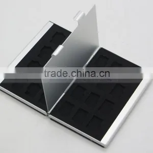 Leather Aluminum EVA 24 Micro SD TF Card Case Memory Card Storage Carrying Case Holder Protector thumbnail-5