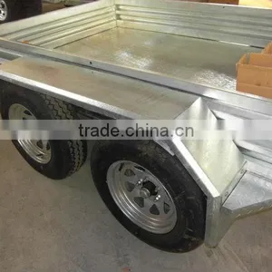 8x5FT Heavy Duty Hot Dipped Galvanized Tandem Box Trailer, Utility Trailer thumbnail-2
