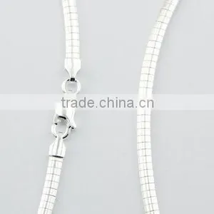 Gauge 2mm Sterling Silver Omega Necklace Chain thumbnail-1