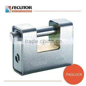 Security Armoured Rectangular Shackle Brass Padlock thumbnail-5
