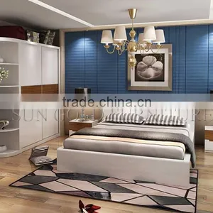Luxury Turkey Bedroom Set Wood Double Bed Designs(SZ-BT005) thumbnail-5