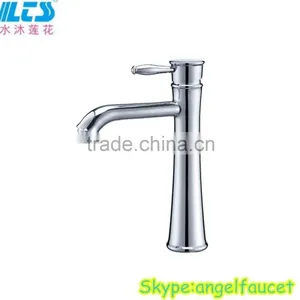 Deck Mounted Single Handle Brass Basin Faucet Mixer Taps Factory Sale thumbnail-1