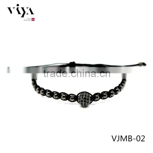 2016 Newest Fashion Beaded Wrap Ball Bracelets, Stainless Steel Jewelry thumbnail-6