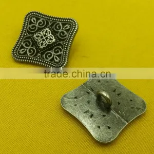 20mm Square Shape Fancy Metal Shank Button For Jacket --- MJ1420 thumbnail-5