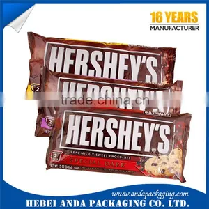 Chocolate Candy Roll Packing Film / Plastic Printed Bags for Chocolate Bar Packaging thumbnail-1